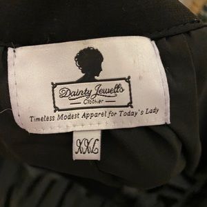 Black pleated maxi skirt